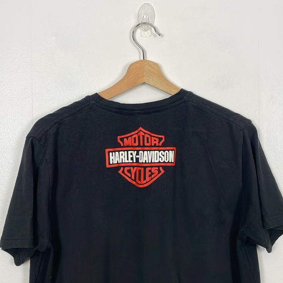 Harley Davidson Mens XL Pullover Motor Cycle Stretch Black Rodeo Casual T Shirt - Picture 6 of 8